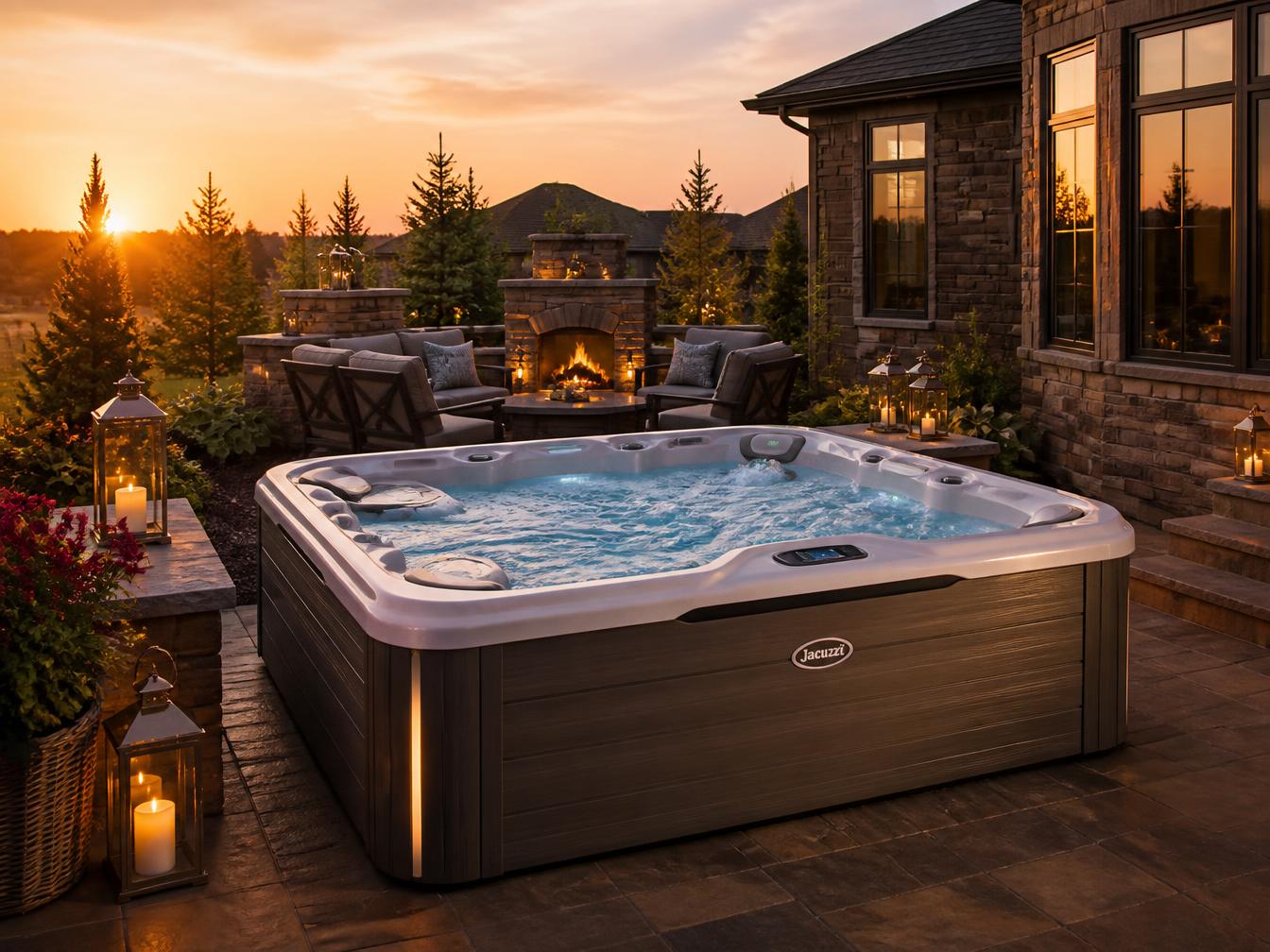 Jacuzzi® J-385™ — available at Splash City Sioux Falls, Sioux City & Rapid City
